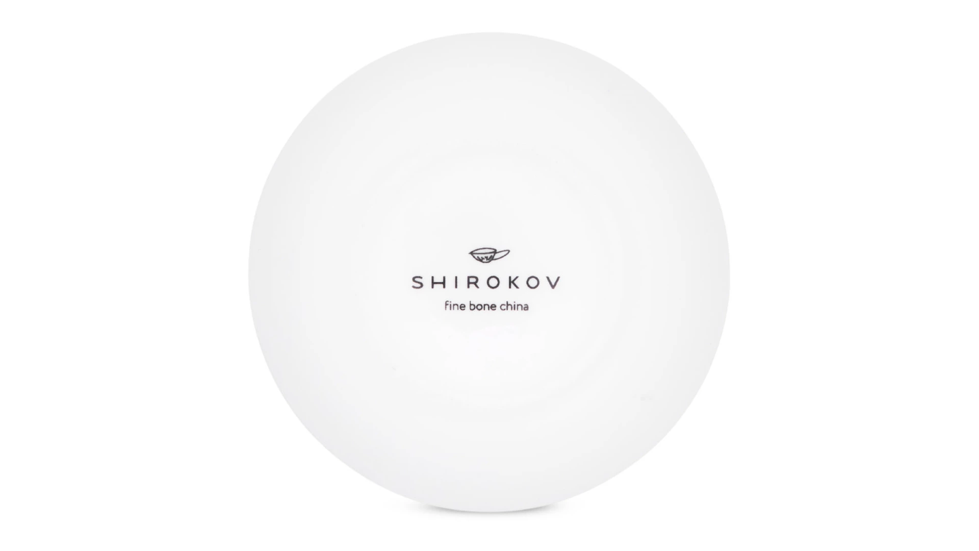 Розетка Shirokov Мемфис 8 см, фиолетовый кант, фарфор костяной