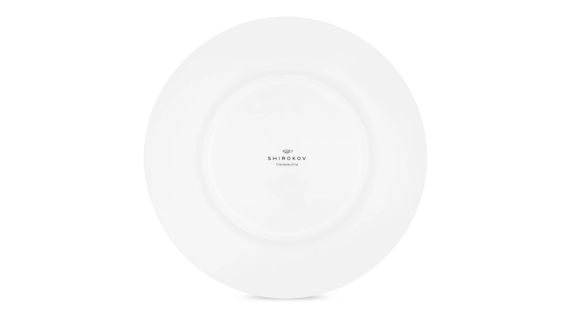 Тарелка закусочная Shirokov Гербарий Одуванчик 23,5 см, фарфор костяной, позолота