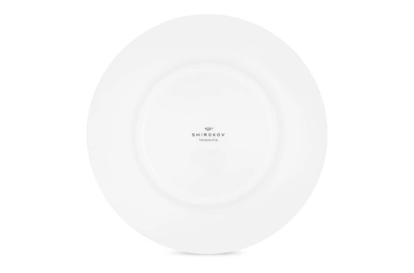 Тарелка закусочная Shirokov Гербарий Клевер 23,5 см, фарфор костяной, позолота