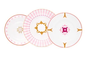 Сервиз столовый Shirokov Пурпур на 4 персоны, 12 предметов, фарфор костяной, позолота