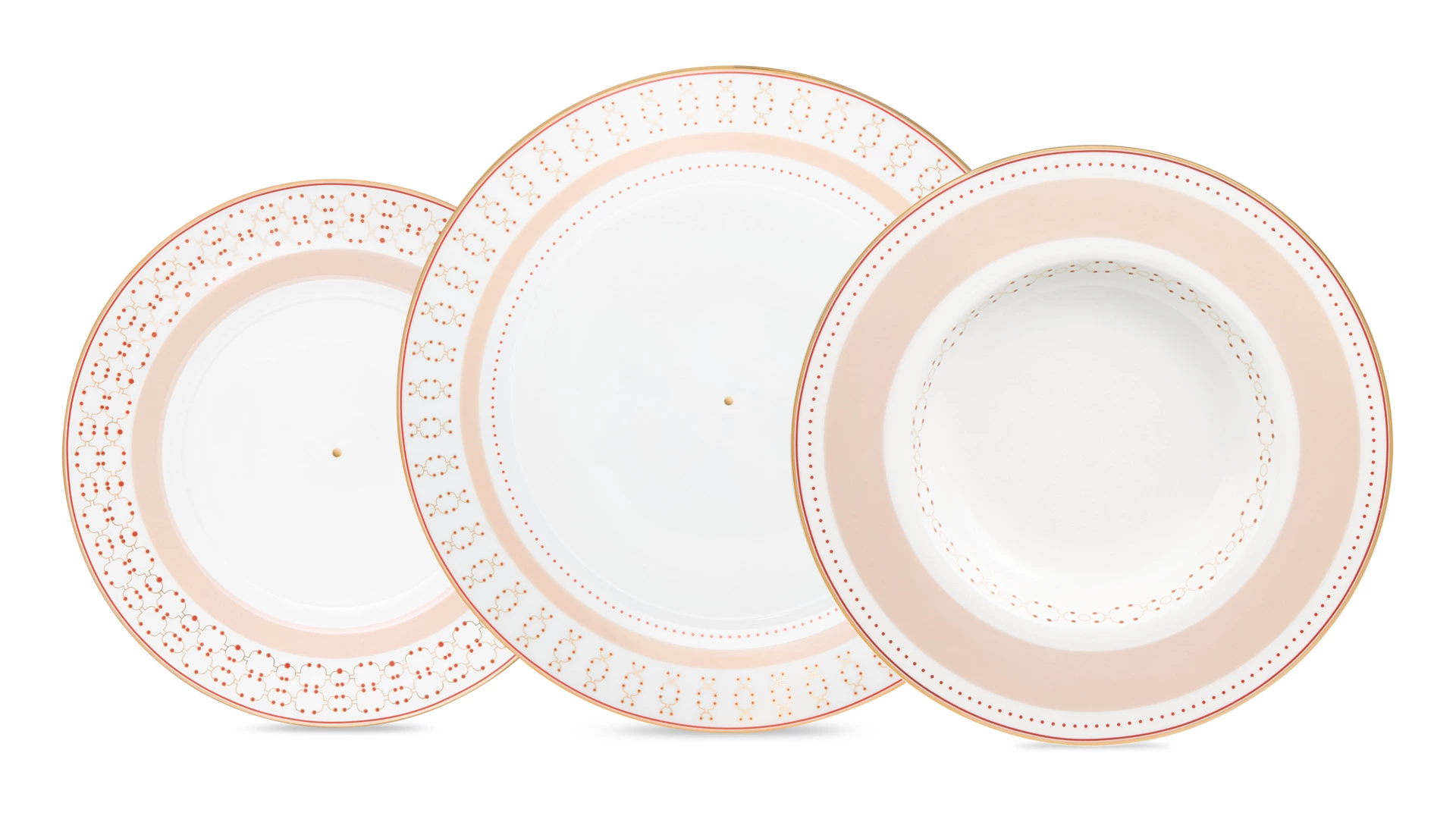 Сервиз столовый Shirokov Колье на 4 персоны, 12 предметов, фарфор костяной, позолота