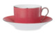 Чашка чайная с блюдцем Legle Разбитое сердце 250 мл, красная, платиновый кант, фарфор, п/к