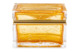 Шкатулка для украшений Alessandro Mandruzzato 18х12х11 см, стекло муранское, золото, янтарная