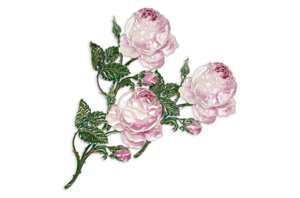 Брошь Русские самоцветы Роза Зимнего Дворца 72,84 г, серебро 925