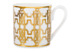 Набор чашек для эспрессо с блюдцами Roberto Cavalli Home Монограмма 100 мл, 2 шт, золотой, п/к