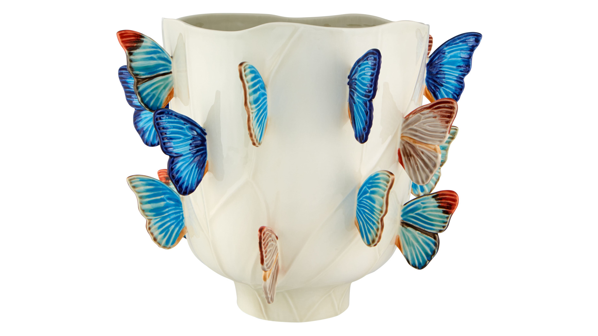 Ваза Bordallo Pinheiro Облачные Бабочки 40 см, керамика