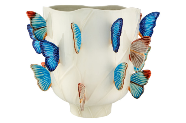 Ваза Bordallo Pinheiro Облачные Бабочки 40 см, керамика