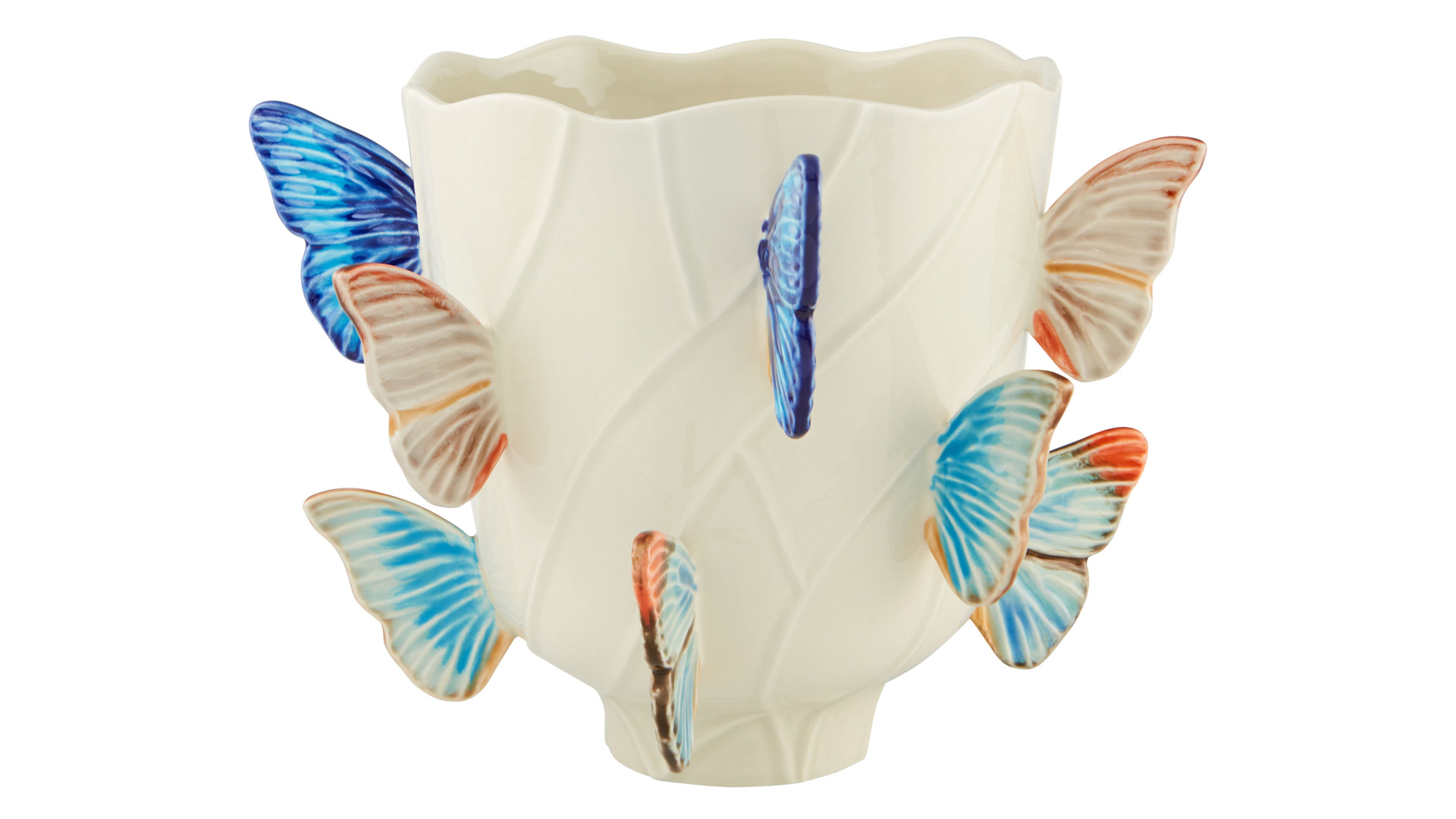 Ваза Bordallo Pinheiro Облачные Бабочки 24 см, керамика