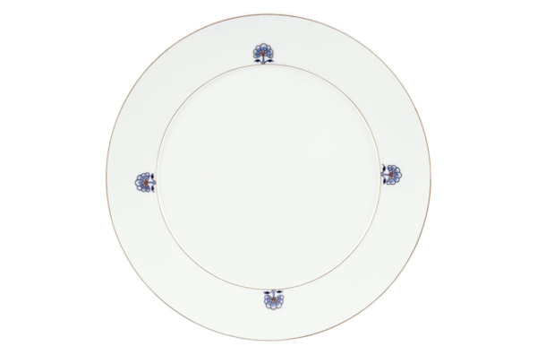 Тарелка обеденная Meissen Благородный синий 29 см, фарфор, синий кобальт, красный, золотой