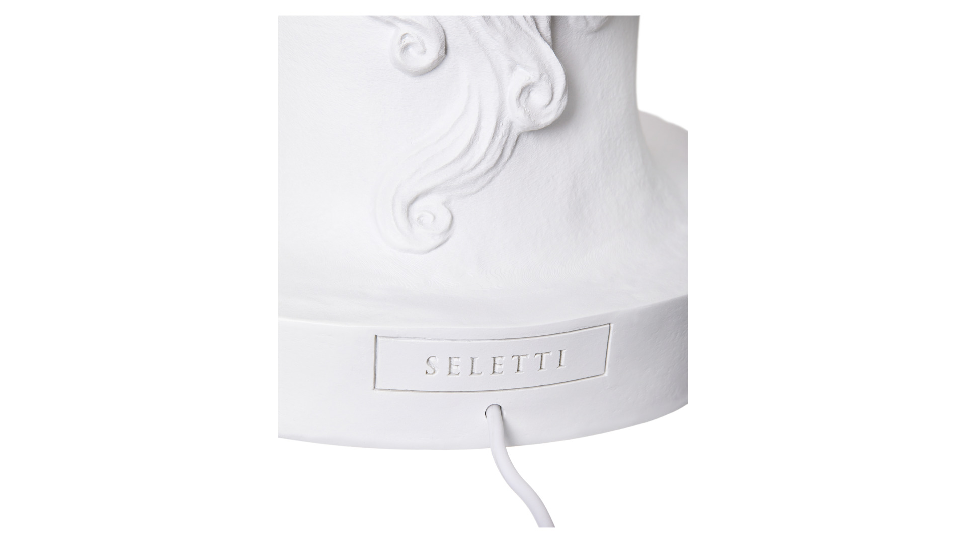 Настольная лампа Seletti Grace 21x32 см h36 см, смола, белая с розовым