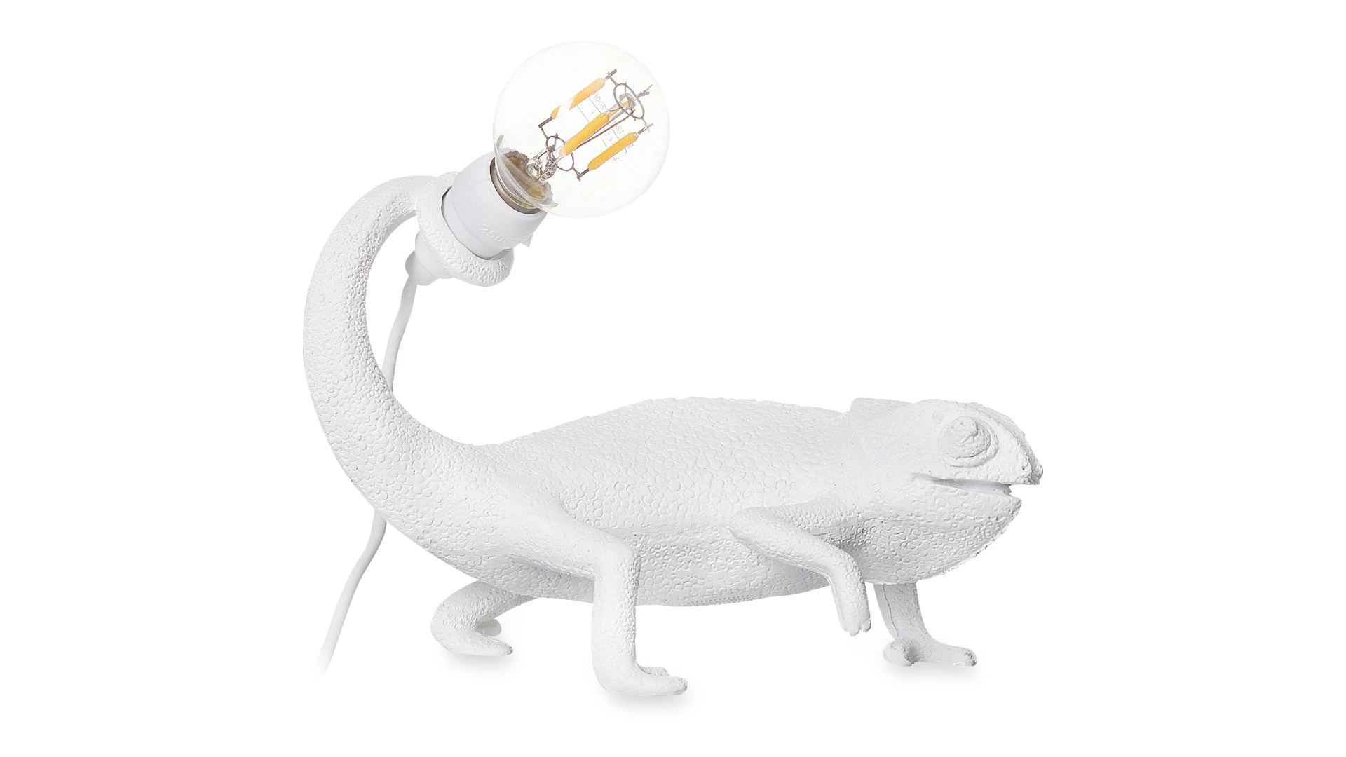 Настольная лампа Seletti Хамелеон USB 17x9 h14 см, смола, белая