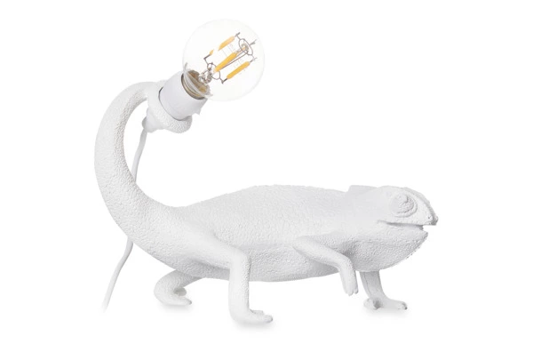 Настольная лампа Seletti Хамелеон USB 17x9 h14 см, смола, белая