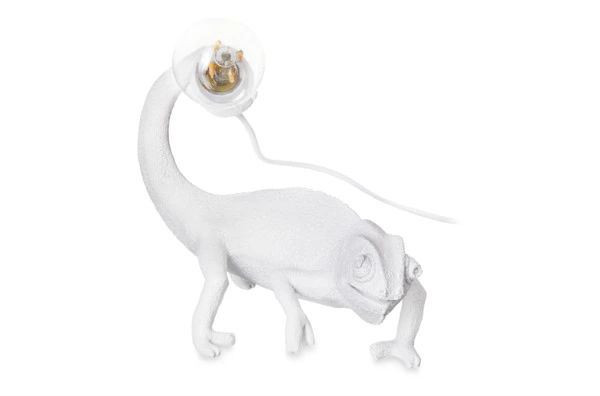 Настольная лампа Seletti Хамелеон USB 17x9 h14 см, смола, белая