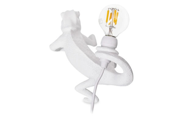 Настольная лампа Seletti Хамелеон USB 17x9 h14 см, смола, белая