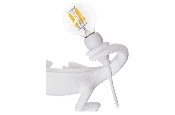 Настольная лампа Seletti Хамелеон USB 17x9 h14 см, смола, белая