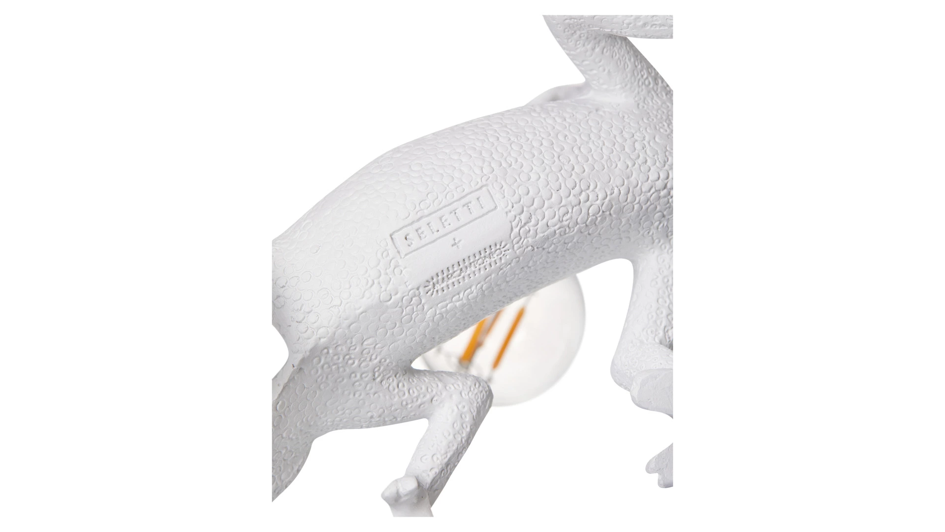 Настольная лампа Seletti Хамелеон USB 17x9 h14 см, смола, белая