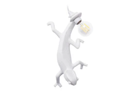 Настольная лампа Seletti Хамелеон спускается вниз USB 21,5x11 h10 см, смола, белая