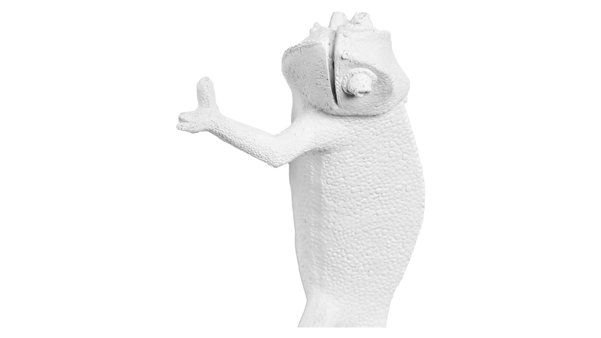 Настольная лампа Seletti Хамелеон поднимается наверх USB 21х14,5 h9 см, смола, белая