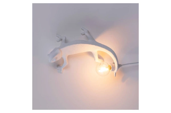 Настольная лампа Seletti Хамелеон поднимается наверх USB 21х14,5 h9 см, смола, белая