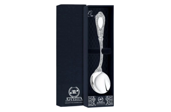 Ложка для сахара в футляре АрентА Classic Фамильная 50,51 г, серебро 925