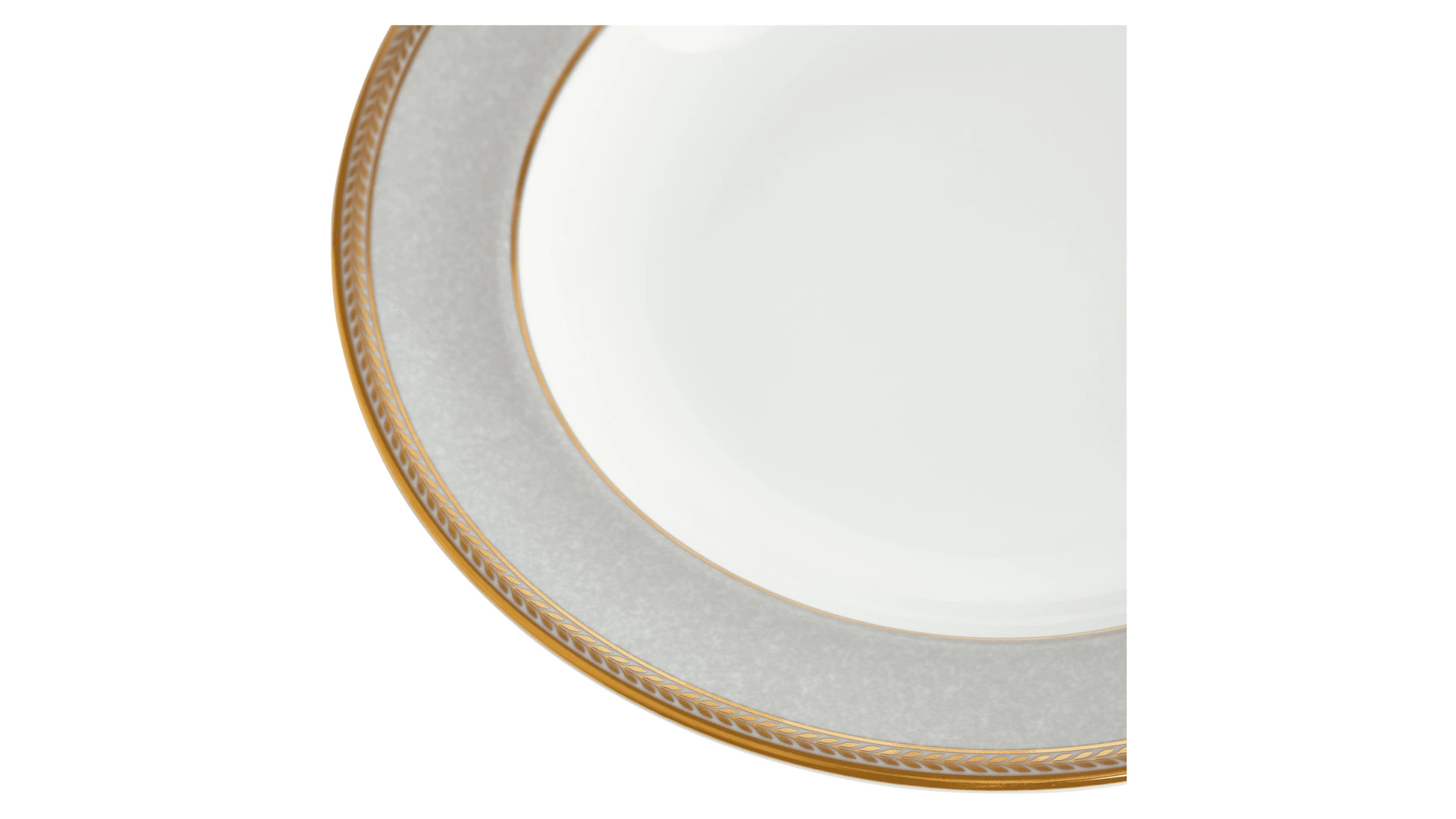 Тарелка суповая Wedgwood Ренессанс 23 см, фарфор, серая