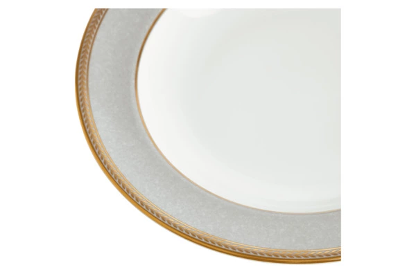 Тарелка суповая Wedgwood Ренессанс 23 см, фарфор, серая