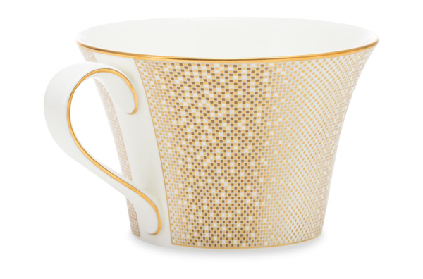 Чашка чайная c блюдцем Narumi Золотая пыль, фарфор костяной