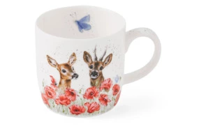 Кружка Royal Worcester Забавная фауна Семья оленей 310 мл , фарфор костяной