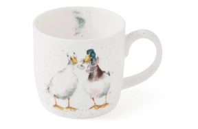 Кружка Royal Worcester Забавная фауна Влюбленные утки 310 мл, фарфор костяной