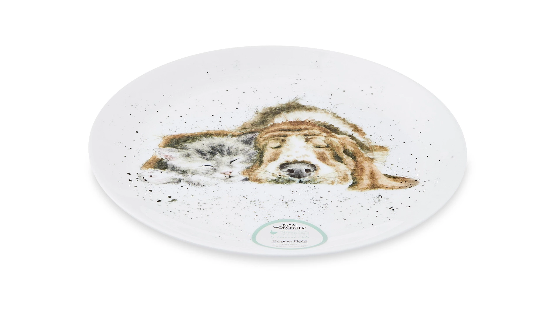 Тарелка закусочная Royal Worcester Забавная фауна Сладкий сон 20 см, фарфор костяной