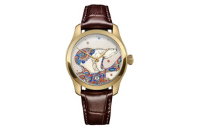 Часы наручные Palekh Watch Медведь 3,6 см, нержавеющая сталь, коричневые, п/к