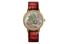 Часы наручные Palekh Watch Щелкунчик 3,5 см, алюминий, красные, п/к