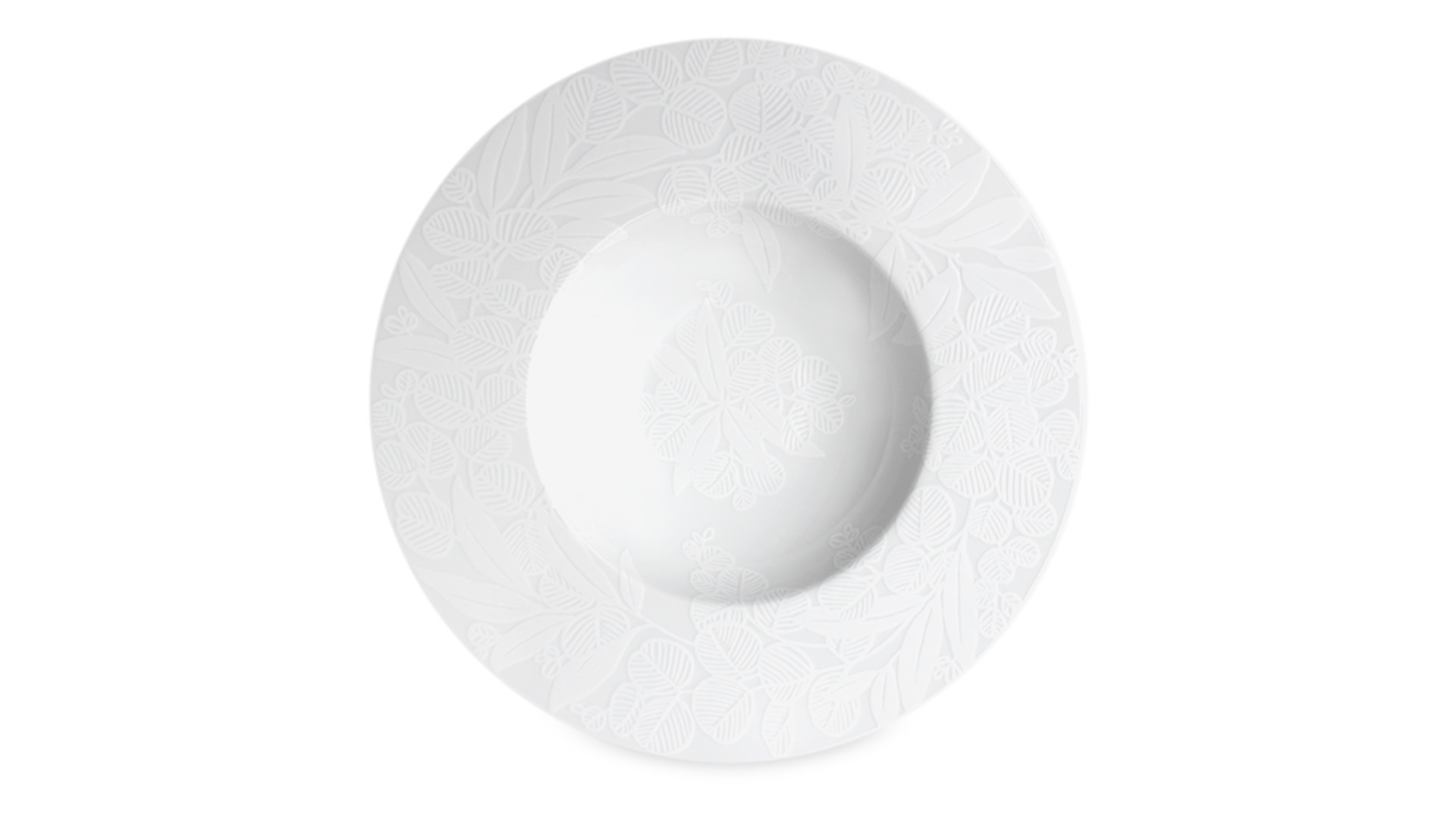 Тарелка суповая Taitu Белая природа 23 см, фарфор костяной