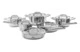 Ковш со стеклянной крышкой WO HOME Verona 1,6 л, 16x8 см, сталь нержавеющая 18/10, п/к