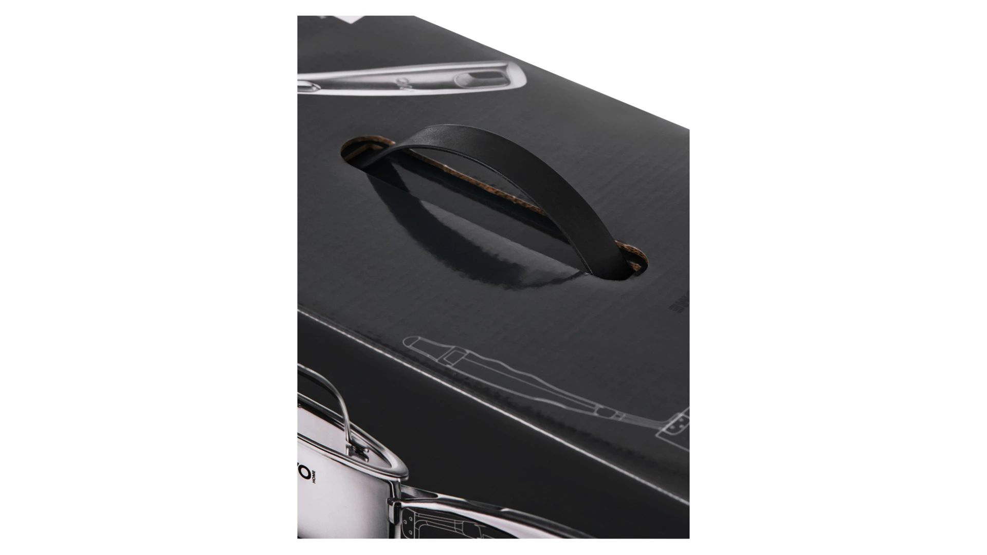 Ковш со стеклянной крышкой WO HOME Verona 1,6 л, 16x8 см, сталь нержавеющая 18/10, п/к