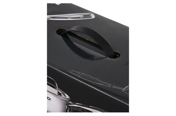 Ковш со стеклянной крышкой WO HOME Verona 1,6 л, 16x8 см, сталь нержавеющая 18/10, п/к