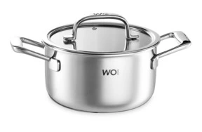 Кастрюля со стеклянной крышкой WO HOME Verona 2,5 л, 18х10 см, сталь нержавеющая 18/10, п/к