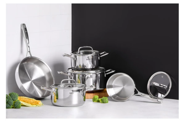 Кастрюля со стеклянной крышкой WO HOME Verona 2,5 л, 18х10 см, сталь нержавеющая 18/10, п/к