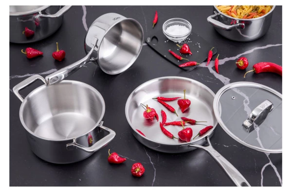 Кастрюля со стеклянной крышкой WO HOME Verona 3,4 л, 20х11 см, сталь нержавеющая 18/10, п/к