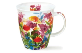 Кружка Dunoon Розовые цветы Невис 480 мл, фарфор костяной