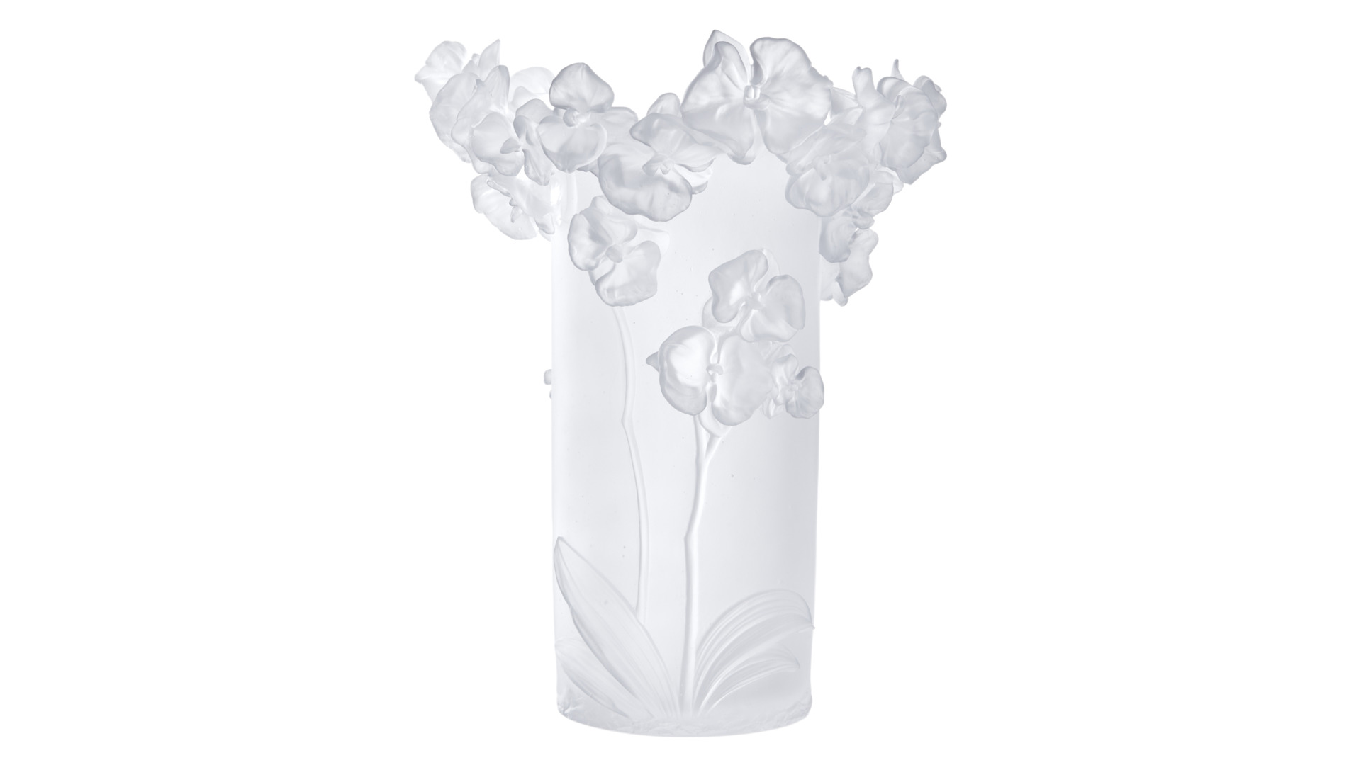 Ваза Decor de table Орхидея 30 см, хрусталь, белая