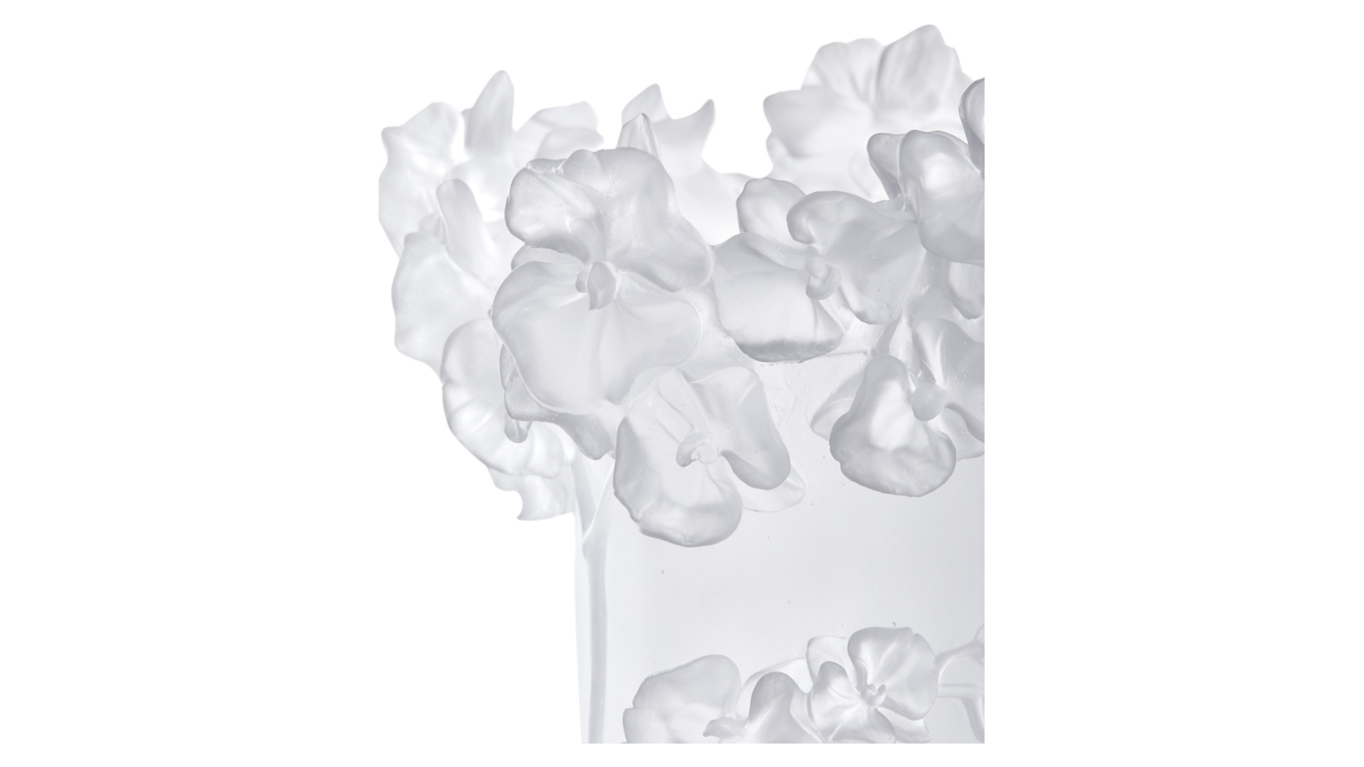 Ваза Decor de table Орхидея 30 см, хрусталь, белая