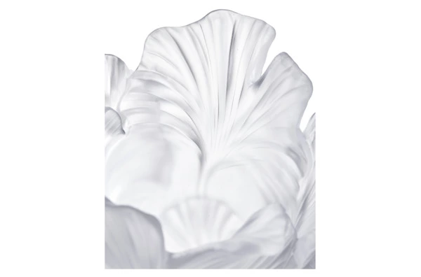 Ваза настольная Decor de table Гинкго 30 см, хрустальное тесто, белая, п/к