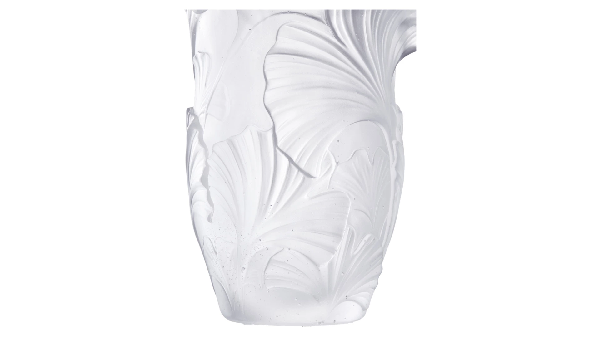 Ваза настольная Decor de table Гинкго 30 см, хрустальное тесто, белая, п/к