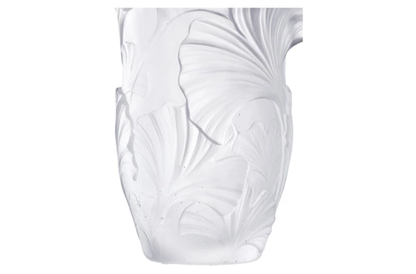 Ваза настольная Decor de table Гинкго 30 см, хрустальное тесто, белая, п/к