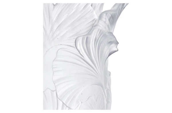 Ваза настольная Decor de table Гинкго 30 см, хрустальное тесто, белая, п/к