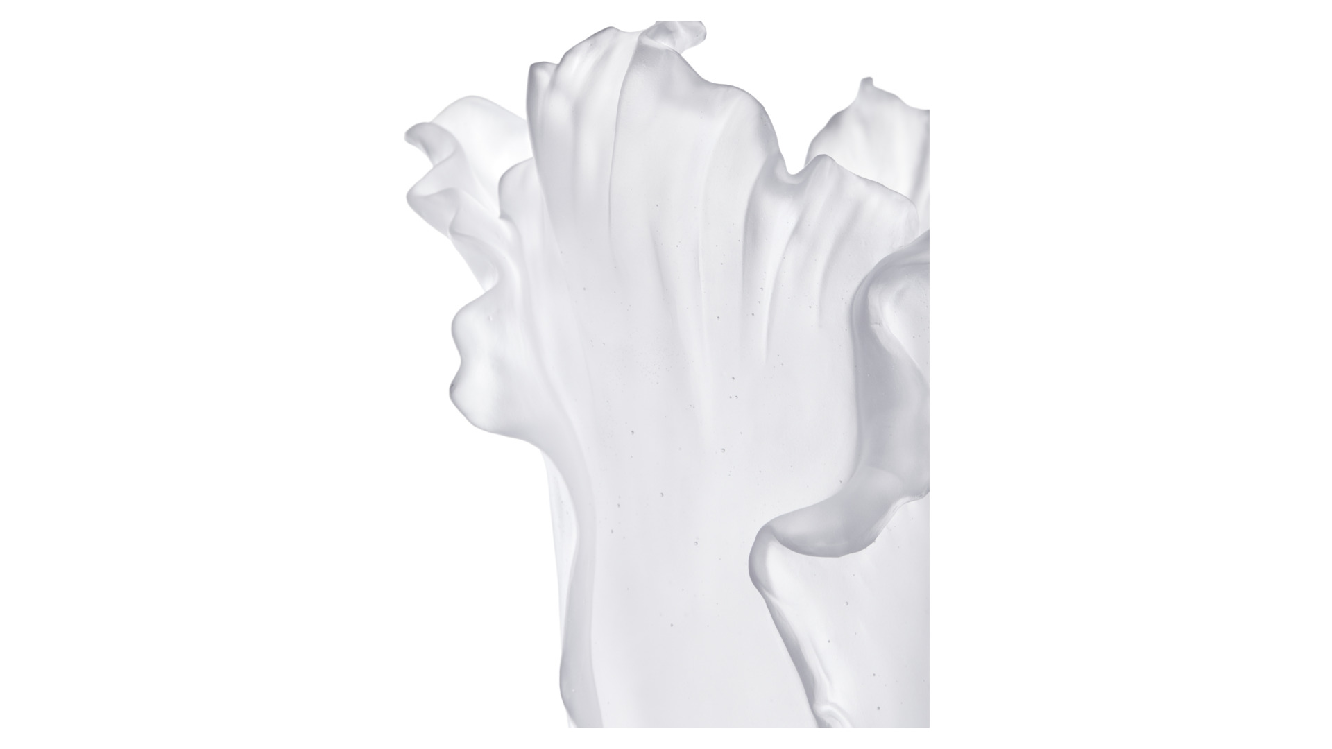 Ваза Decor de table Лепестки 30 см, хрусталь, белая
