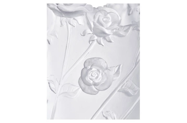 Ваза настольная Decor de Table Pate de Verre Cristal Роза 35 см, хрустальное тесто, белая, п/к