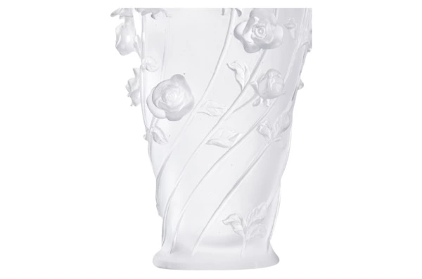 Ваза настольная Decor de Table Pate de Verre Cristal Роза 35 см, хрустальное тесто, белая, п/к