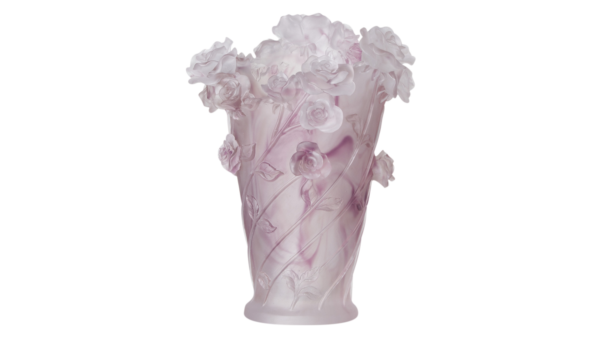 Ваза Decor de table Роза 35 см, хрусталь, фиолетовая